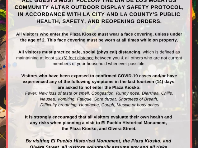 text 2020 Community Altars Display Safety Protocal